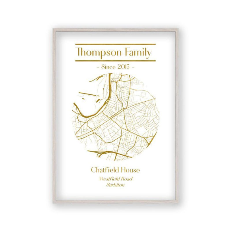 Print, 31 cm H x 22 cm W x 2.5 cm D, White Oak Frame