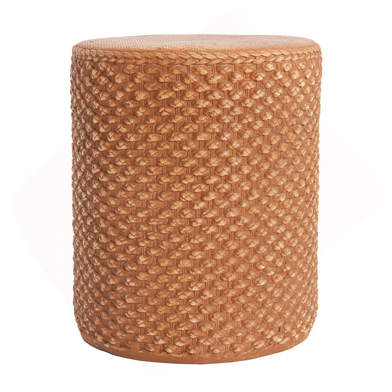 Outdoor Patio Round MGO Side Table, Brown