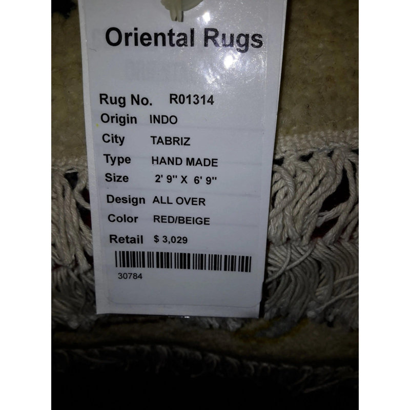 Hand Woven Cotton and Wool Oriental Area Rug