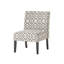 Fauteuil de chambre contemporain à motif géométrique en tissu
