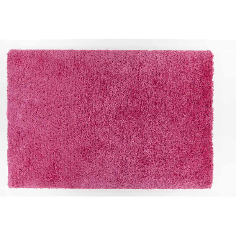 Tapis rose vif tissé à la main Garretson, Rectangle 9 pi x 13 pi