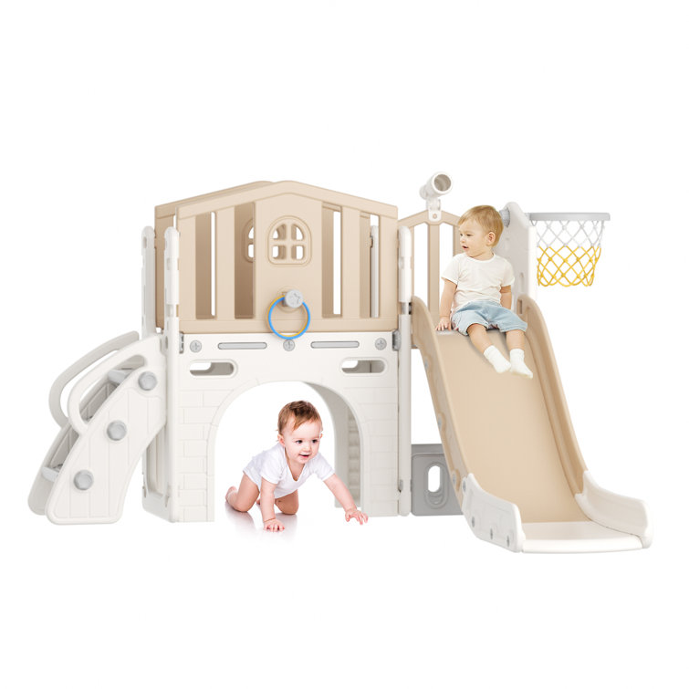 Feanch 56.2'' W Plastic Climber Slide | Wayfair