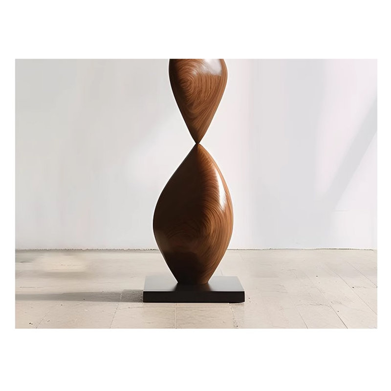 Tall Abstract Birch Wood Sculpture For Entryway