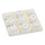 Ensemble de jeu blanc Gryffon Marble Tic Tac Toe avec incrustation dorée