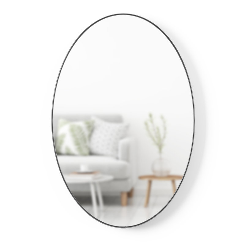 Hubba 24 x 36" Oval Mirror, Black