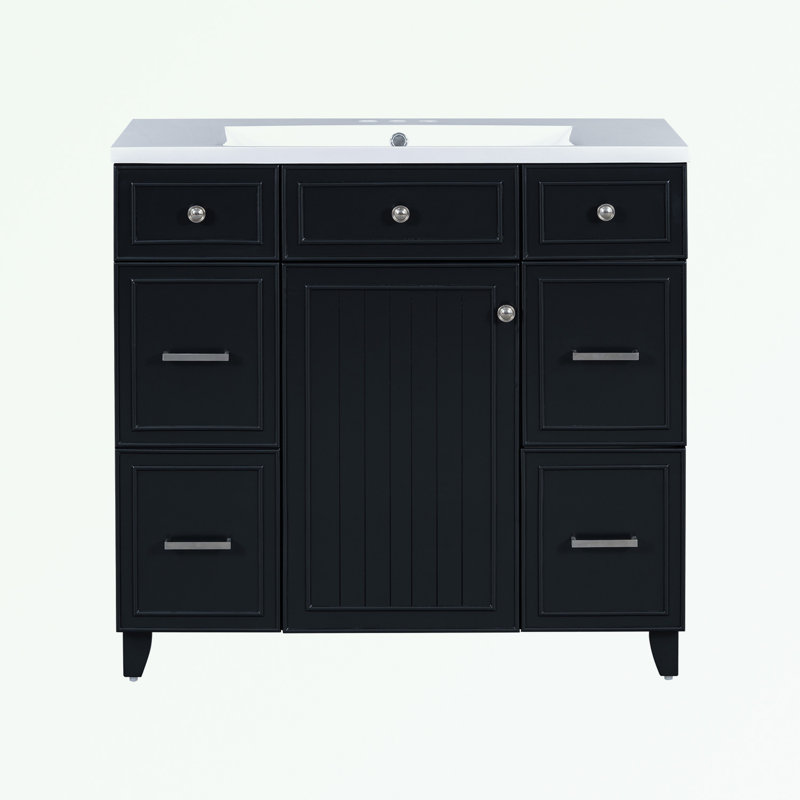 Armoire de salle de bain Nicette, Noir, noir, noir, noir