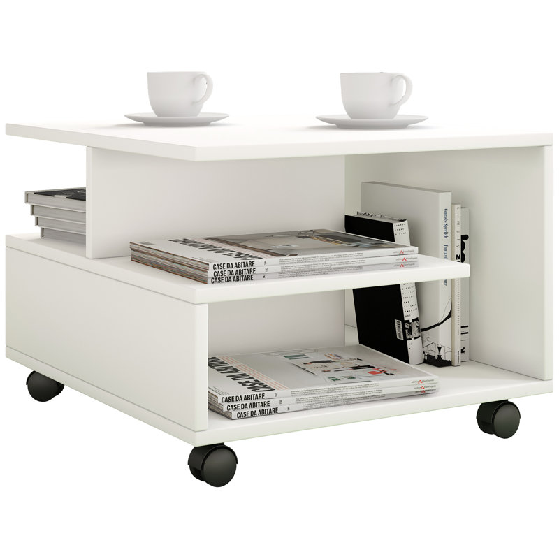 Brantice Coffee Table with Storage, White