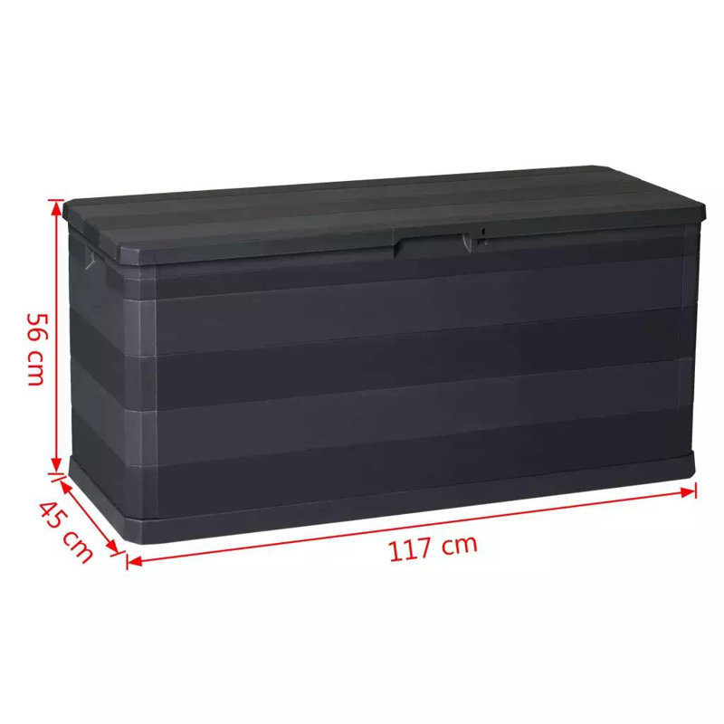 Burkhart Garden Storage Box 280 L, Black