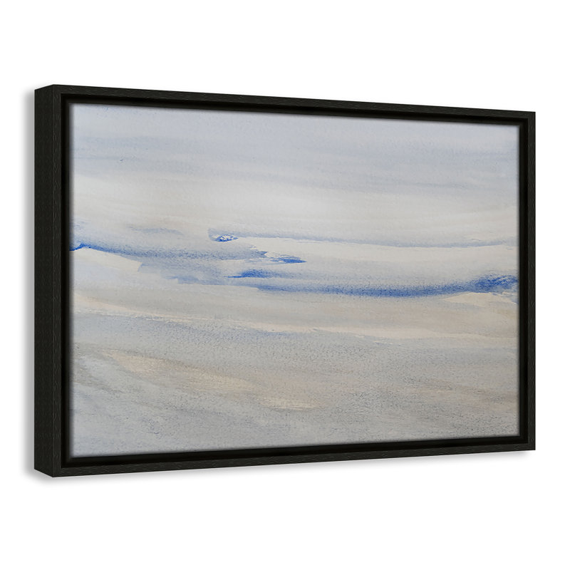 «Silent Direction Print» par S.H. Khân, Toile avec cadre, L 19,5 po x H 13,5 po, Flottant espresso