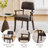 Faux Leather Upholstered Solid Wood Dining Chair With Arms-518085331