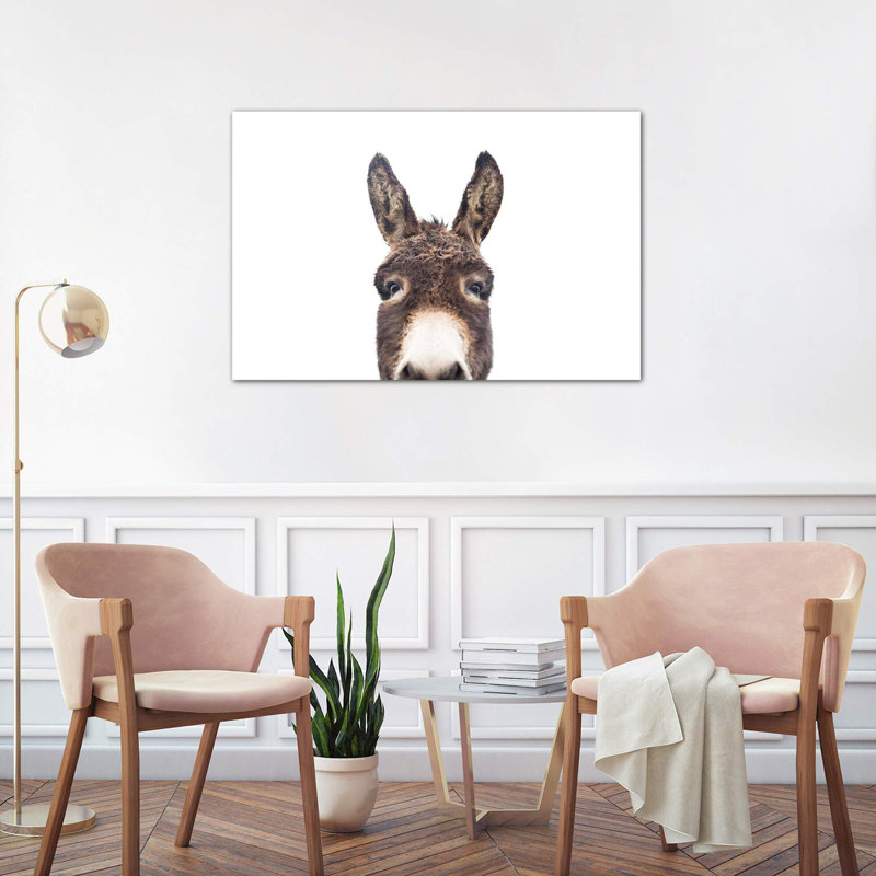 Peeking Donkey by Sisi & Seb - Wrapped Canvas Print, 101.6 cm H x 66.04 cm W x 1.91 cm D