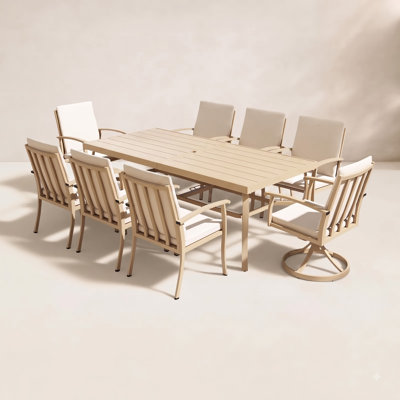 84'' Rectangular Outdoor Dining Set with Cushions