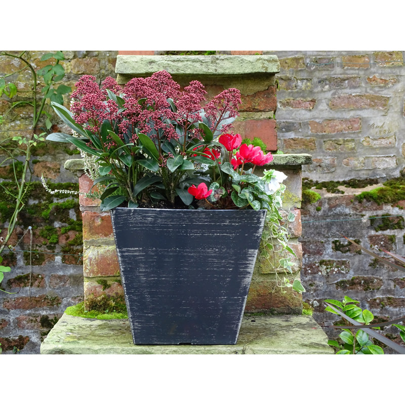 Silerton Planter Box, Black/Silver