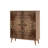 Modern Multi-Purpose Cabinet, Sonoma Oak Finish, 37.4 x 43.7 x 14.2 inches | 100% Melamine Coated Particle Board, 0.71 inches Thick | UV Coating, Hornbeam Legs, Metal & Rope Handles, Wall-Mountable, Stylish Storage Solution