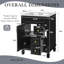24" Bathroom Vanity with Ceramic Sink｜Black｜Small Bathroom Sink Cabinet｜2 Drawers and Adjustable Shelf｜Quiet and Smooth Operation-130913044-130913048