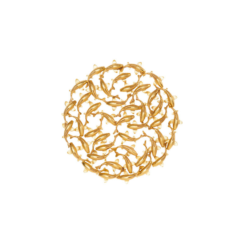 Koi Wall Art, Gold Leaf