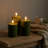 Fluted Ribbed LED Pillar Candles, with Reflective Melted-Wax Effect – Flickering Flame, Remote, Dimmable, Flameless, Battery Operated, Home & Wedding Decor (Set of 3)-115110078