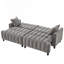 Canapé-lit futon, canapé-lit futon confortable avec 2 coussins carrés, canapé-lit convertible avec dossier réglable-1691933655