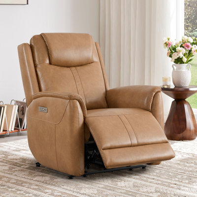 Zero-Gravity Vegan Leather Power Recliner With Usb And Type-C Charging Ports