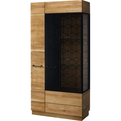 MOSAIC Manufactured + Solid Oak Wood 2-Door Display Cabinet
