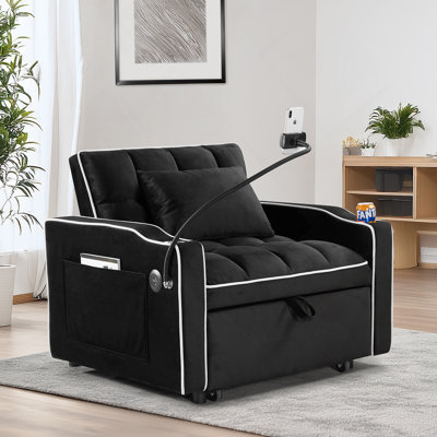 Canapé-lit convertible polyvalent pour des espaces compacts, confortable et élégant avec des coussins moelleux et un soutien ergonomique