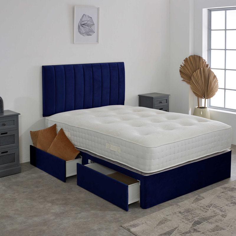 Divan Bed Set, Blue, Single (3')