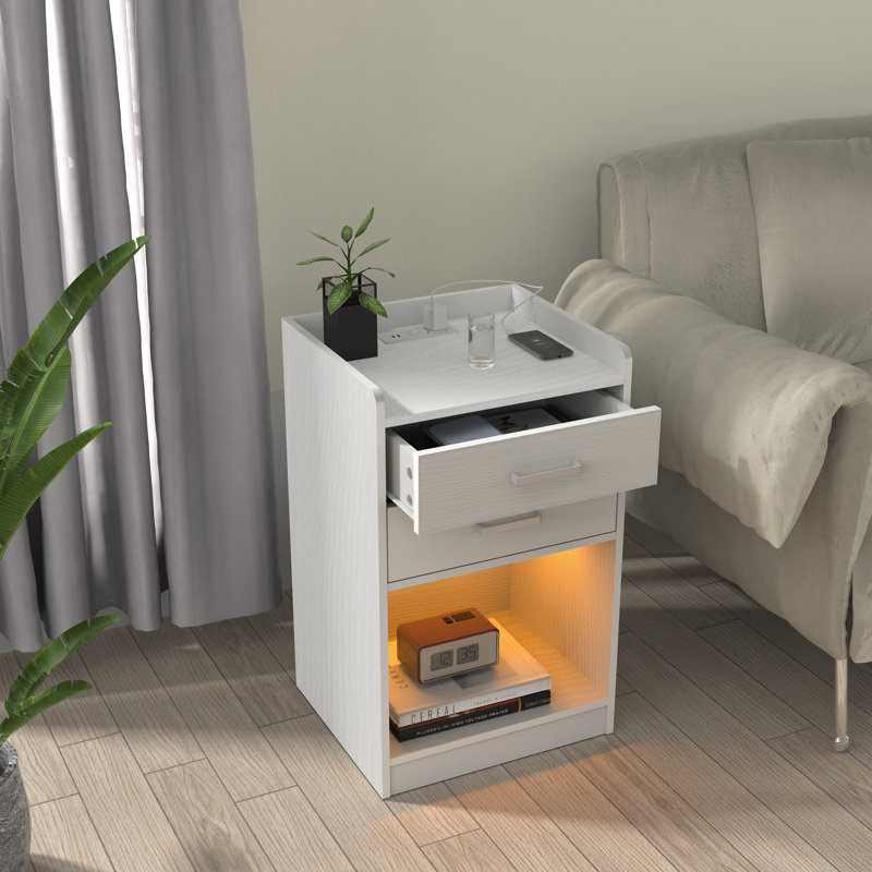 Kunkle 15.7'' W Nightstand, White