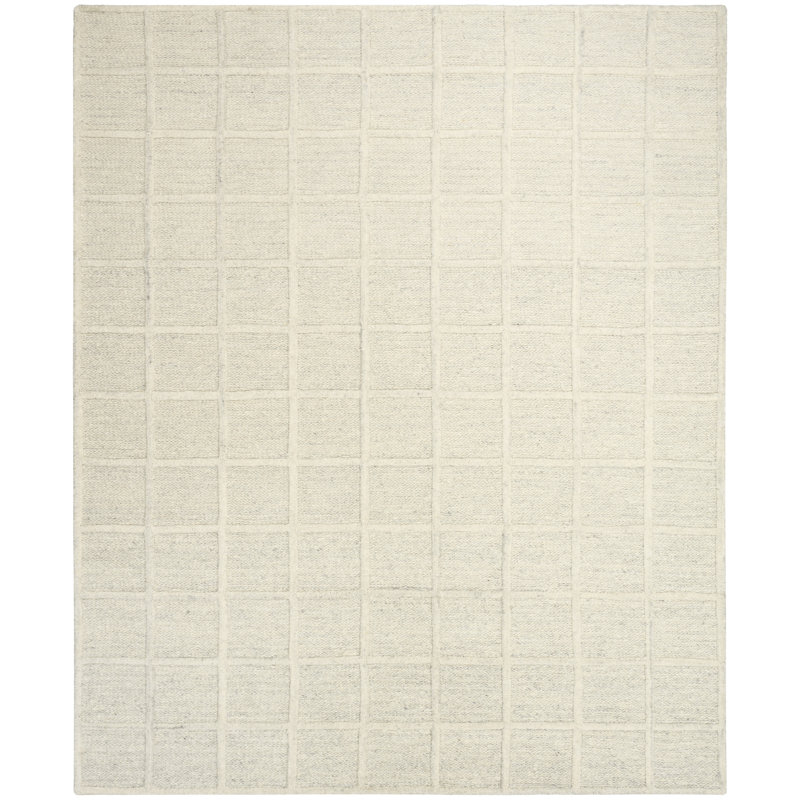 DKNY Pure Framework 9'6" x 13'6" Ivory Modern Indoor Rug, Rectangle 9'6" x 13'6"
