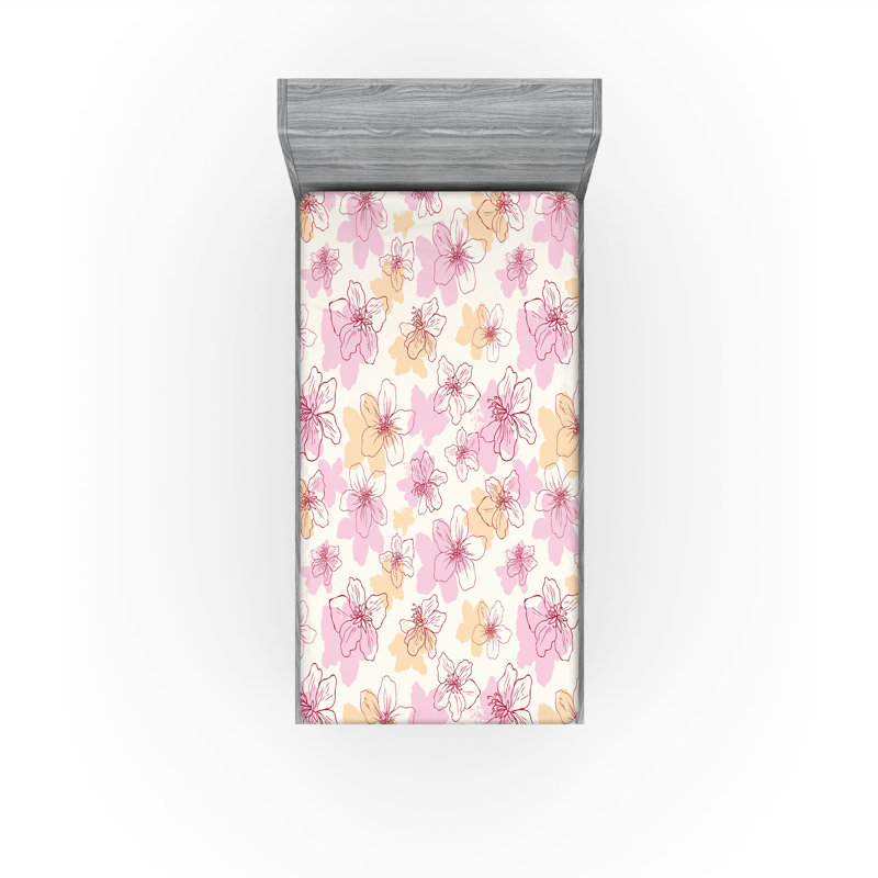 Drap-housse rose pâle Ambesonne, Twin Fitted Sheet