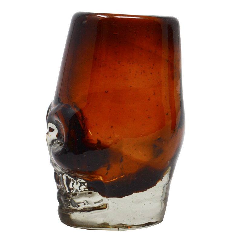 Ensemble de 6 verres à liqueur Skull, Brun