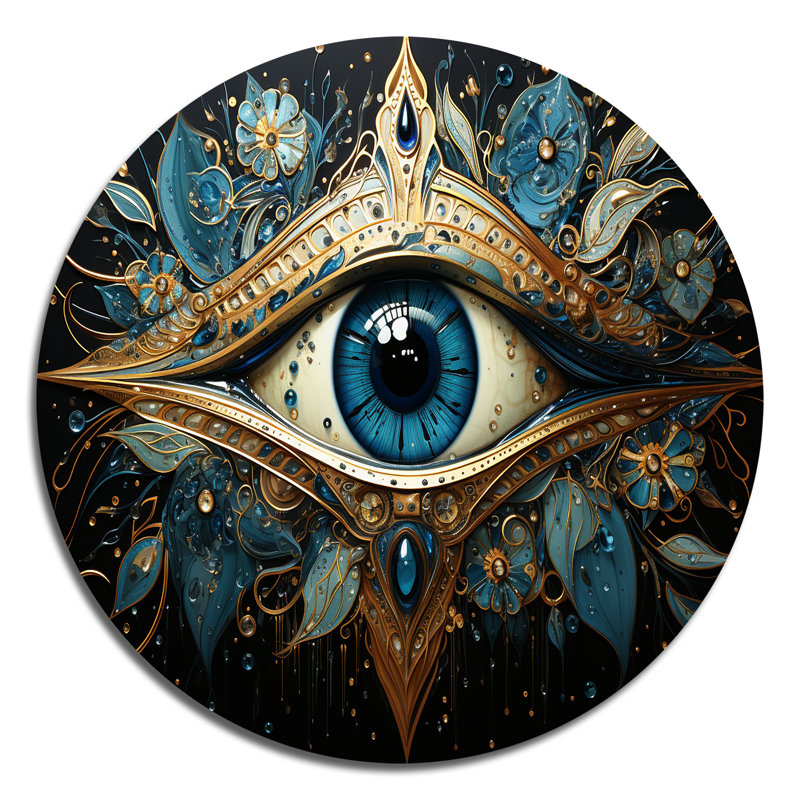 Trainor - Art spirituel rond en métal, H 16 po x l 16 po