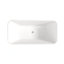 Baignoire autoportante autoportante en acrylique rectangulaire rectangulaire 59 po 59 po, acrylique blanc brillant, bonde chromée Pop-Up, certifiée Cupc,