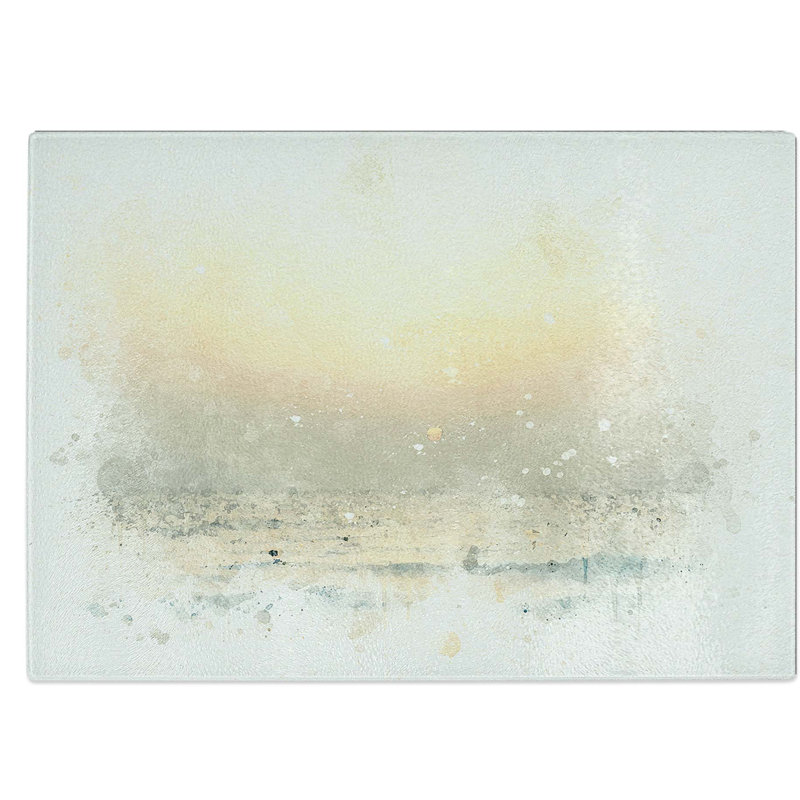 Tempered Glass Calm Sea Chopping Board, 39 cm W x 28.5 cm L
