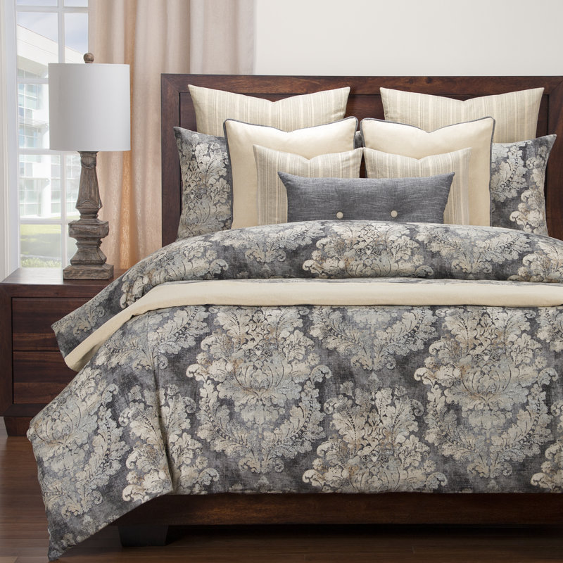 Cindersmoke Bedding, King Duvet Cover + 2 Shams