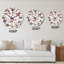 Horloge murale Vintage Roses On Old Pink-1923887697