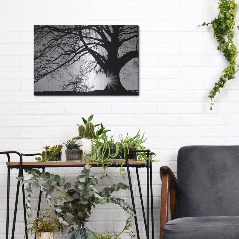 Winston Porter «Oak Silhouette» par Photoinc Studio, art mural en métal, 24 po x 16 po, H 12 po x l 16 po