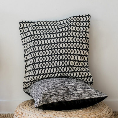 Black And White Patterned Cushion Cover