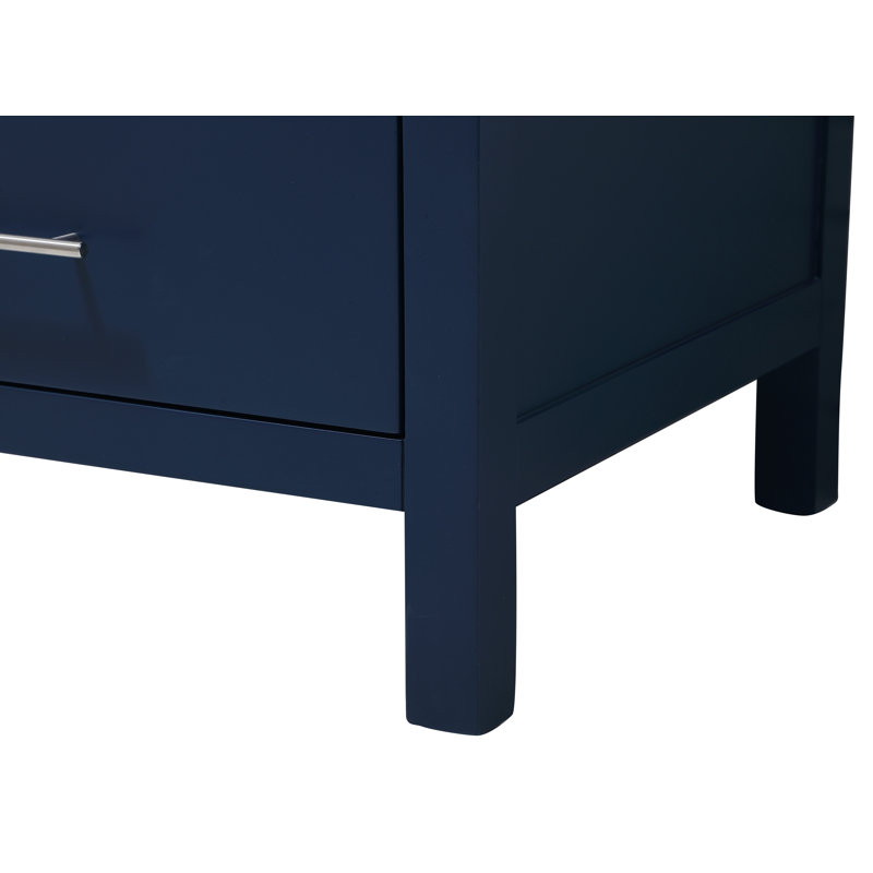Ensemble de meuble-lavabo simple 24 po Gilley, Bleu, Blanc de Carrare