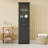 63" Tall Bathroom Storage Cabinet with Glass Doors, Free-Standing, Two Drawers, and Adjustable Shelves