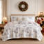 Ensemble de literie réversible Southshore Fine Linens Frosted Pines, 6 pièces, en microfibre doublement brossée 110 g/m², avec coussins décoratifs, grand lit/queen-lit-135987627