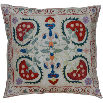 Handmade Boho Silk Pillow