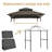 8X5ft Grill Gazebo Replacement Canopy,Double Tiered BBQ Tent Roof Top Cover-123826924