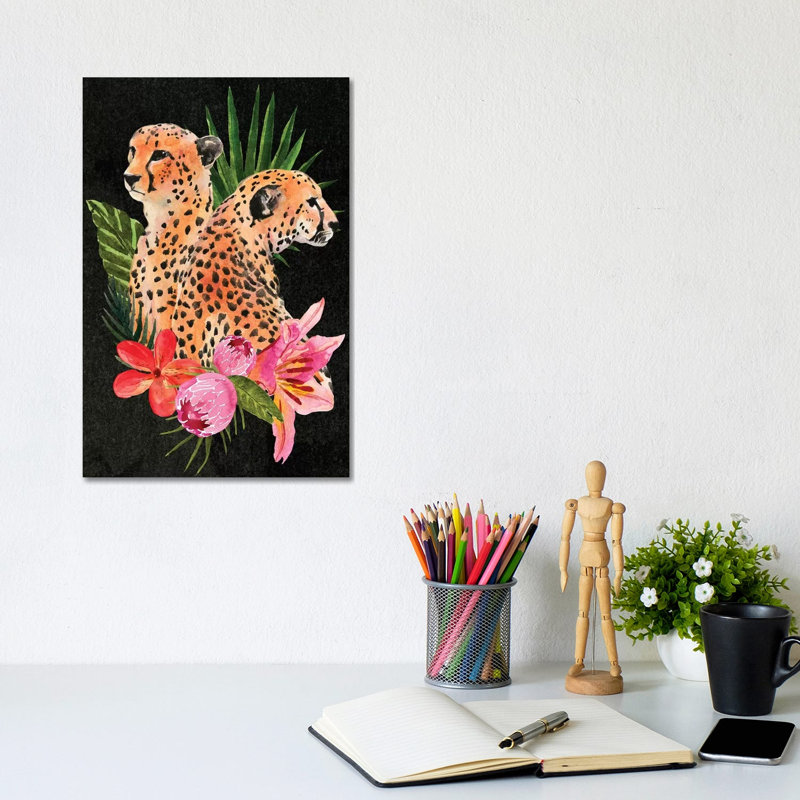 Cheetah Bouquet I by Annie Warren - Wrapped Canvas Print, 20.32 cm H x 30.48 cm W