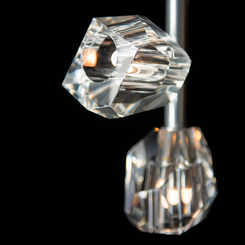 Gatsby 4 - Light Cluster Geometric Pendant, Sterling
