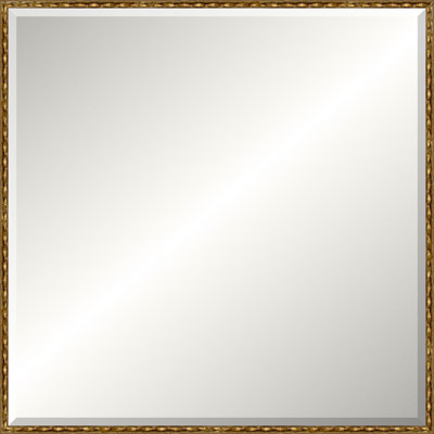 Antique Gold Wave Beveled Signature Mirror