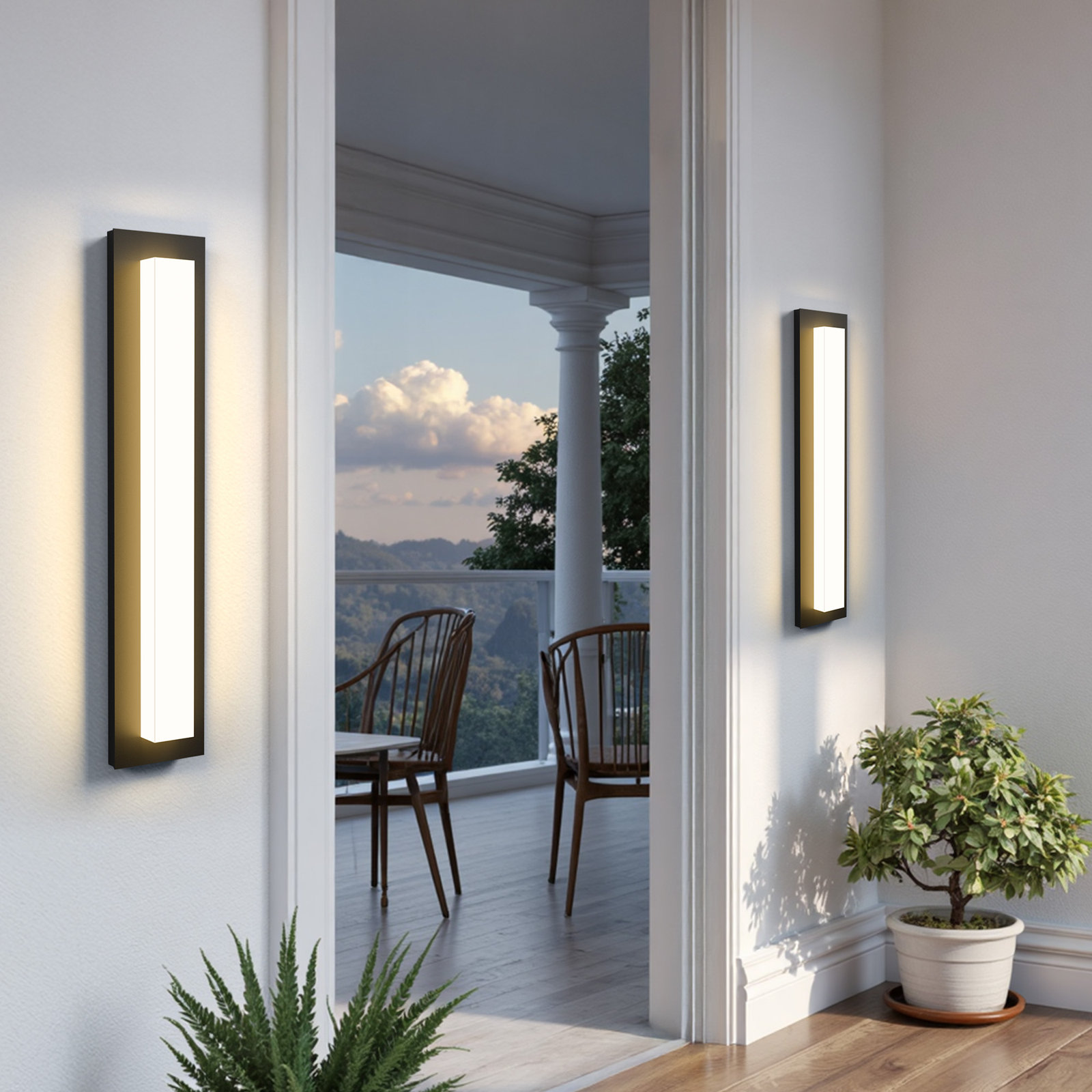 Brayden Studio® Outdoor Sconce, 23.6" H x 4.7" W x 2.1" D