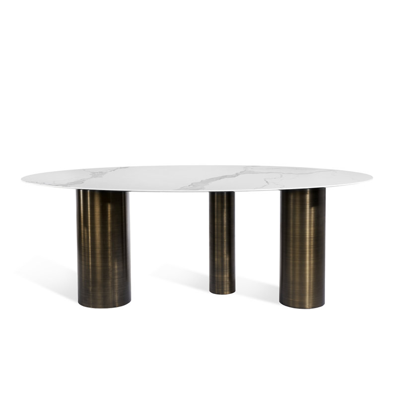 Chantal Oval Metal Base Dining Table