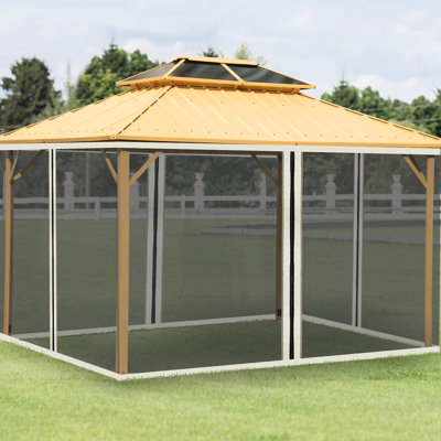 Patio Gazebo Replacement Screen, 10'X13', Cream, , Comfortable 10'X13' Net Replacement, From