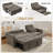 82" 2-In-1 Convertible Sofa Bed With Reversible Recliner, 3-Seater Sleeper Sofa For Living Room-1485967427