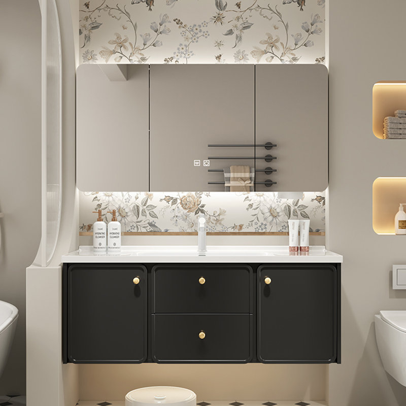 Modern simple bathroom cabinet, Beige